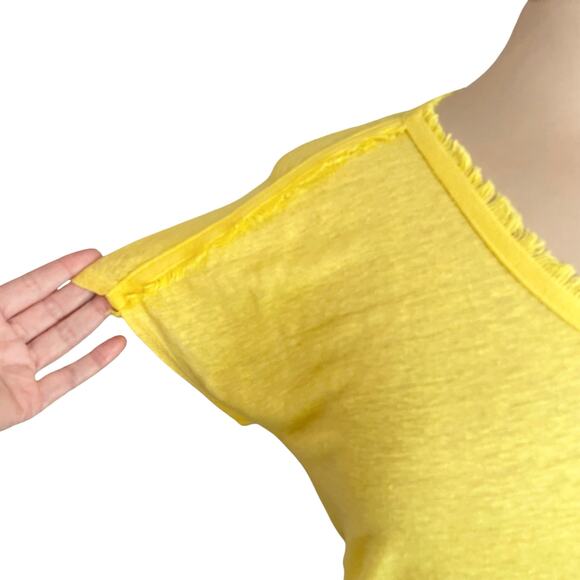 Tommy Bahama 100% Linen T-Shirt V-neck MicroFringe MED Summer Beachy Casual - Picture 2 of 8